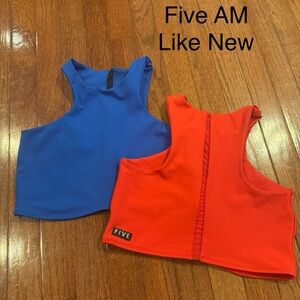 Five AM Women's Blue and Red bra Tops